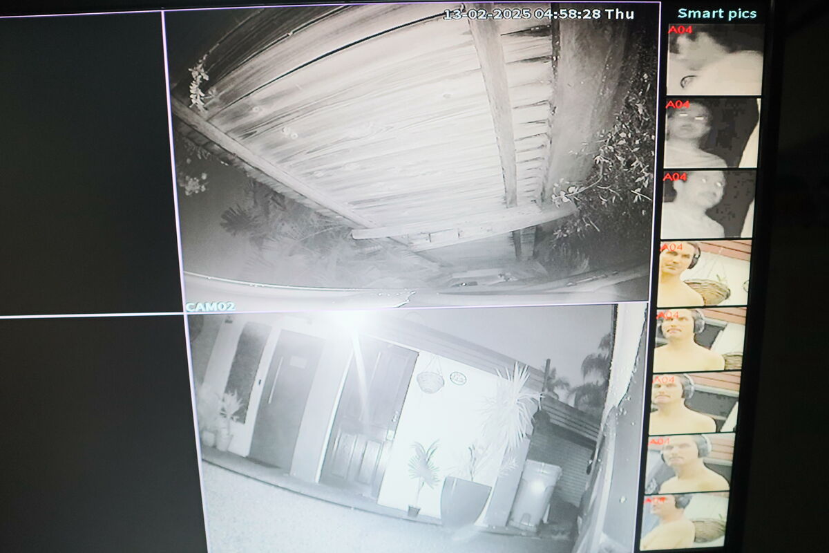 CCTV night vision view